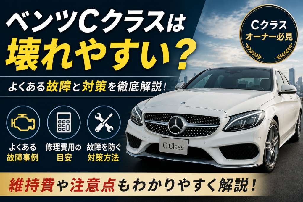 ベンツCクラスは壊れやすい？故障年式と修理費用を解説
