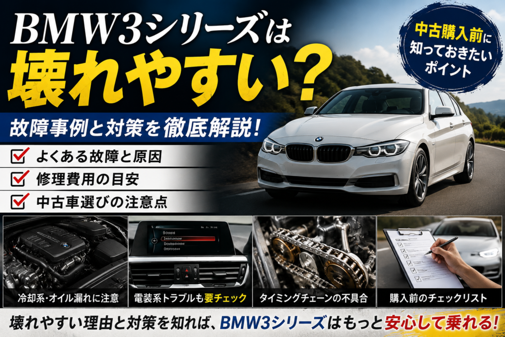 BMW3シリーズは壊れやすい？中古購入の注意点