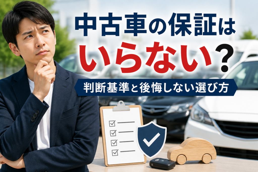 中古車の保証はいらない？後悔しない判断基準と注意点